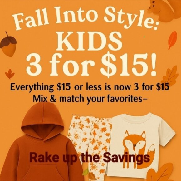 Bundle Up The Fun - Everything KIDS $15 or Less is now 3/$15! - Picture 1 of 2